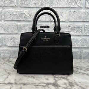 Kate Spade Madison Small Satchel Crossbody In Black